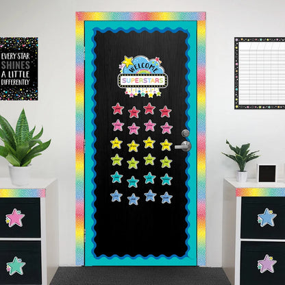 Messy Dots on Rainbow EZ Border Trimmers - 24"