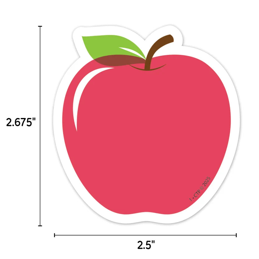 Apples 3" Designer Cut-Outs - 36 Pieces
