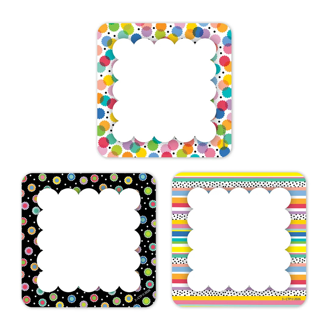 Pattern Play Cards 3" Designer Cut-Outs - 36 Pieces