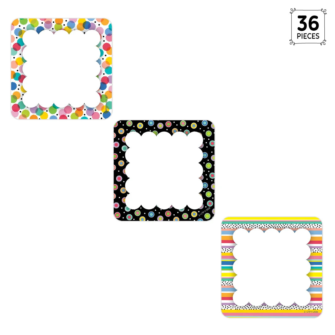 Pattern Play Cards 3" Designer Cut-Outs - 36 Pieces