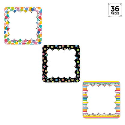Pattern Play Cards 3" Designer Cut-Outs - 36 Pieces