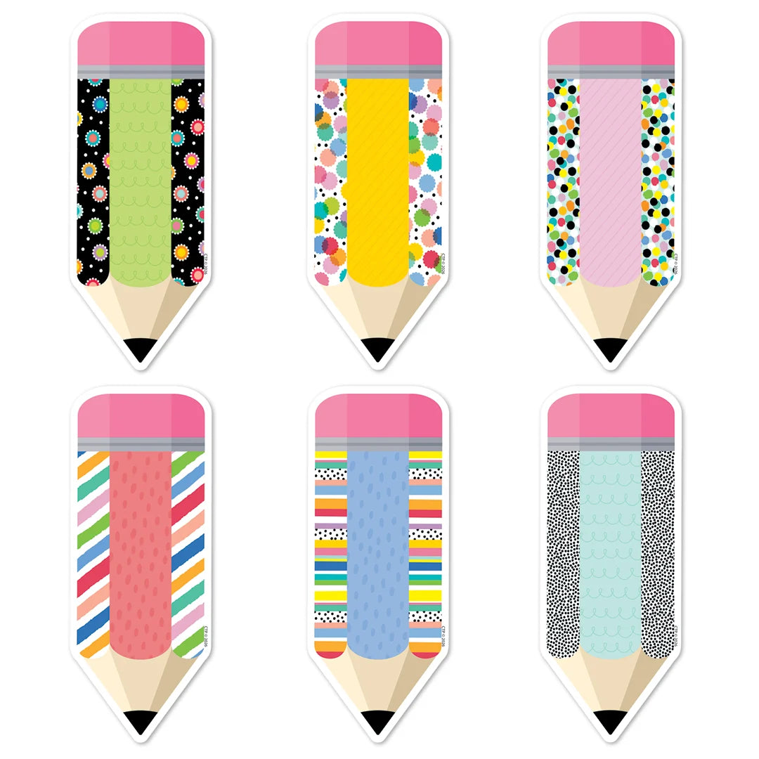 Pattern Play Pencils 6" Designer Cut-Outs - 36 Pieces