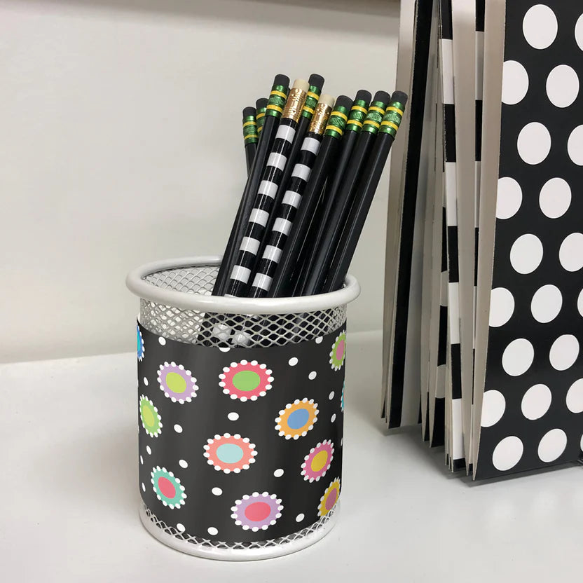 Dotted Dots on Black EZ Border Trimmers - 24"
