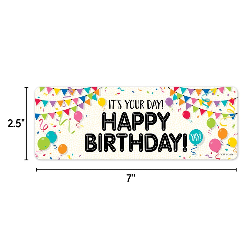 Happy Birthday Bookmarks - 30 Pieces