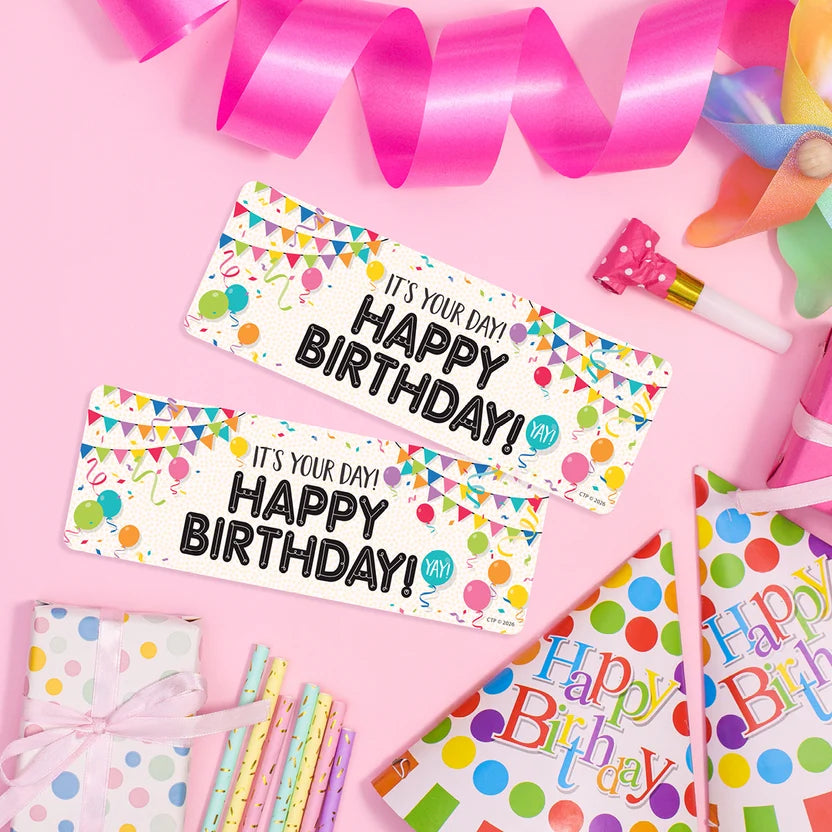 Happy Birthday Bookmarks - 30 Pieces