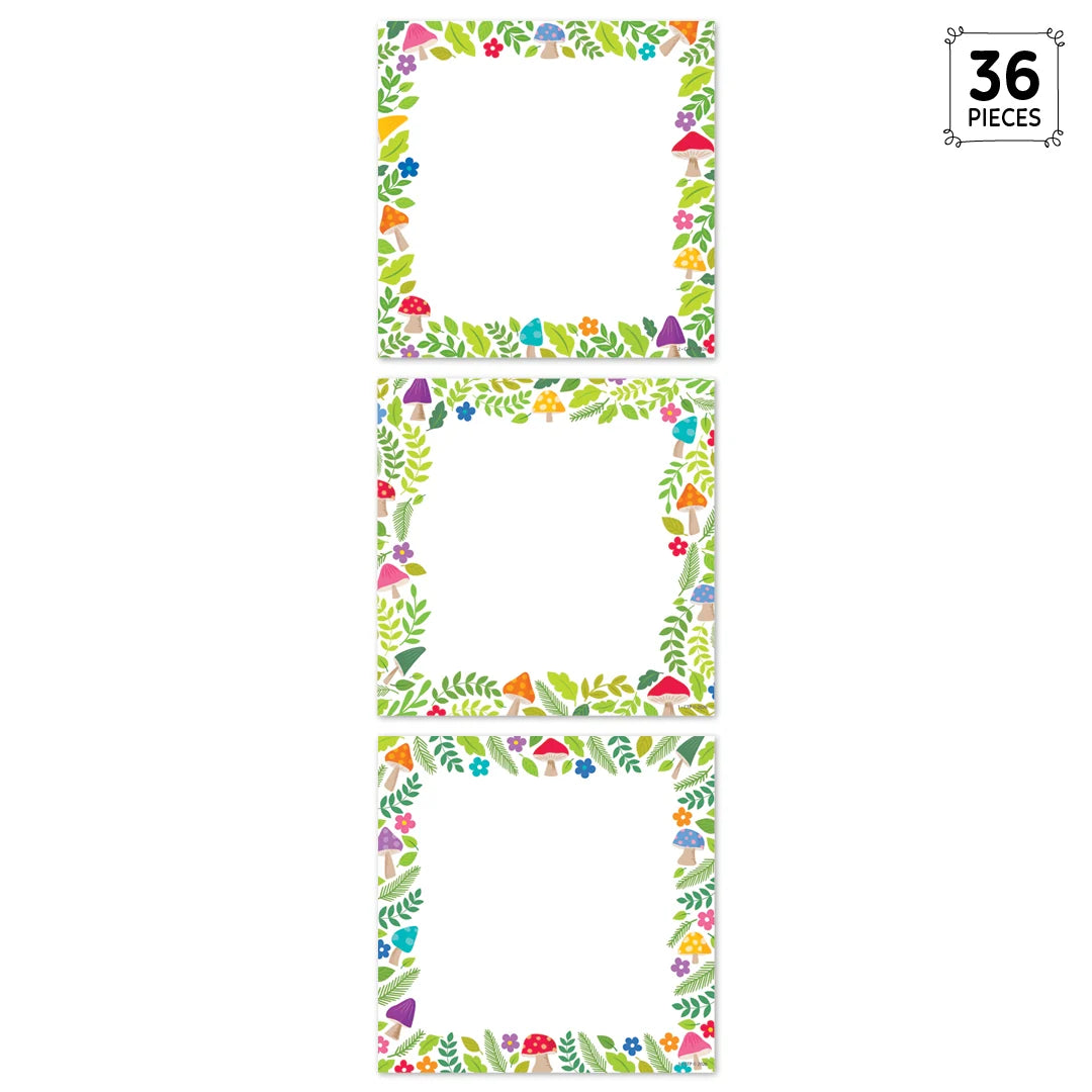 Mushroom Medley Cards 6" Designer Cut-Outs - 36 Pieces