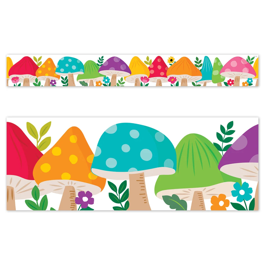 Woodland Friends Jumbo Mushrooms EZ Border Trimmers - 24"