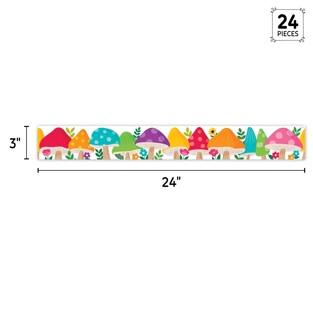 Woodland Friends Jumbo Mushrooms EZ Border Trimmers - 24"