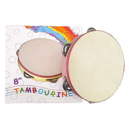 Wood Tambourine 8"