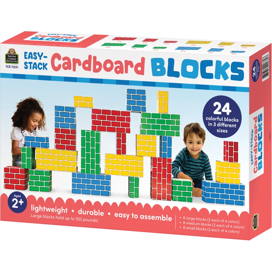 Easy-Stack Cardboard Blocks - 24 pieces