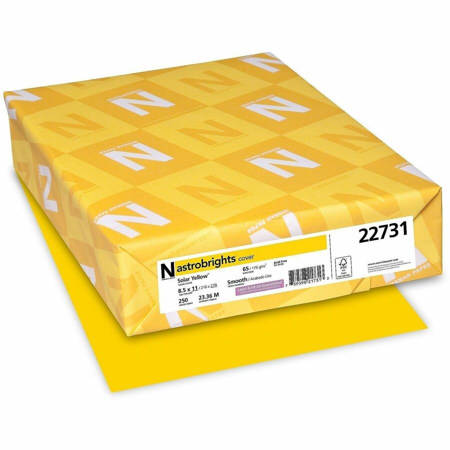 Yellow Cardstock - 8.5" x 11" - 250 Sheets