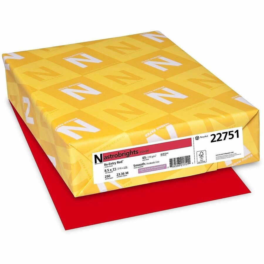 Red Cardstock - 8.5" x 11" - 250 Sheets