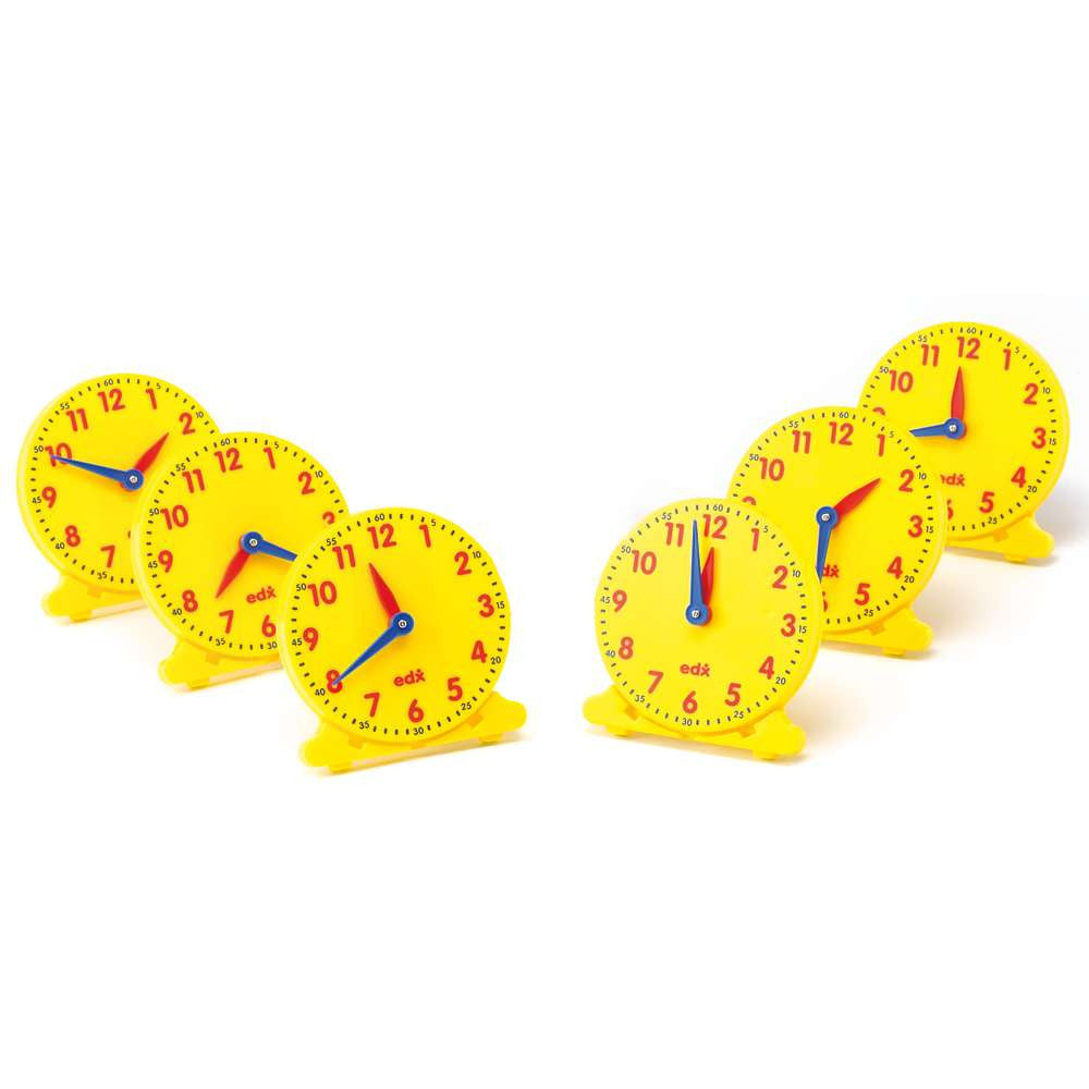 12 Hour Student Clock, Set of 6