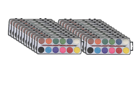 12 Paint Set With Brush- Set of 24
