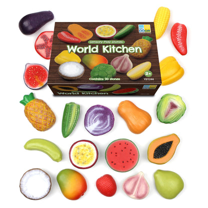 World Kitchen Sensory Play Stones - 20 Pcs