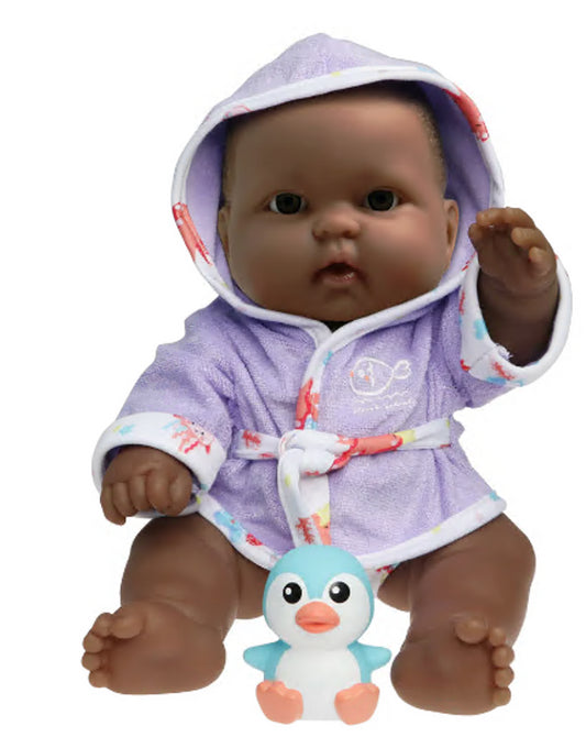 14" Vinyl Baby Doll with Towel and Accessories - African American