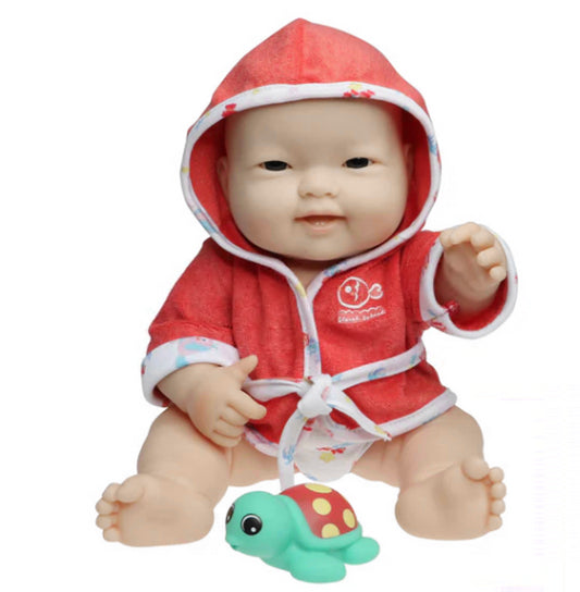 14" Vinyl Baby Doll with Towel and Accessories - Asian
