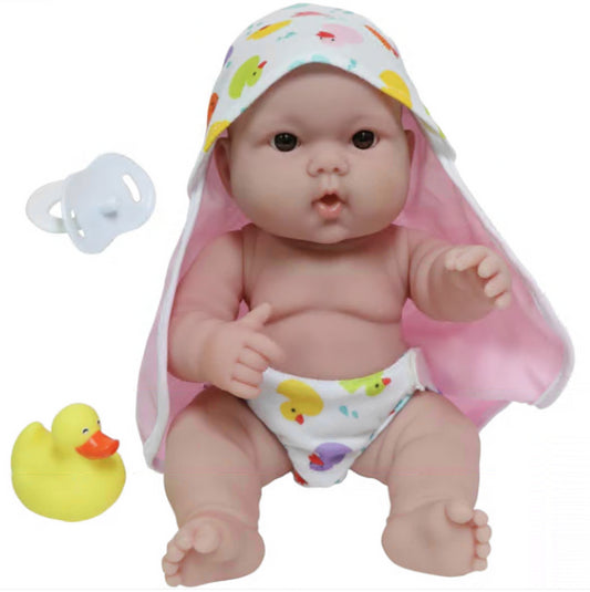 14" Vinyl Baby Doll with Towel and Accessories - Caucasian