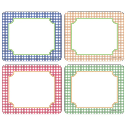 FARMERS MARKET CHECKERED NAME TAGS