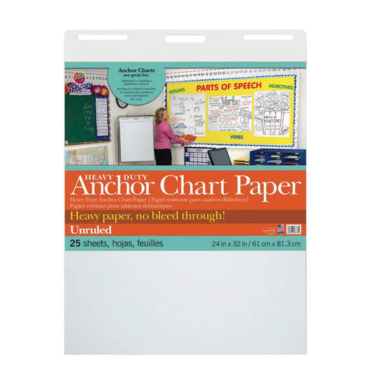Anchor Chart Paper - 24" x 32" - Unruled - 25 Sheets