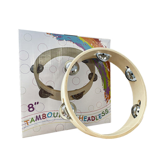 Headless Wooden Tambourine 8"