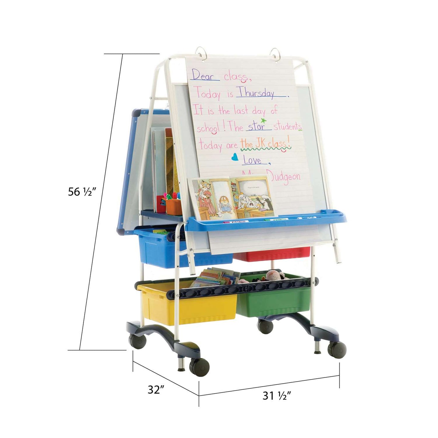 Royal Reading Writing Center W/ 4 Open Tubs