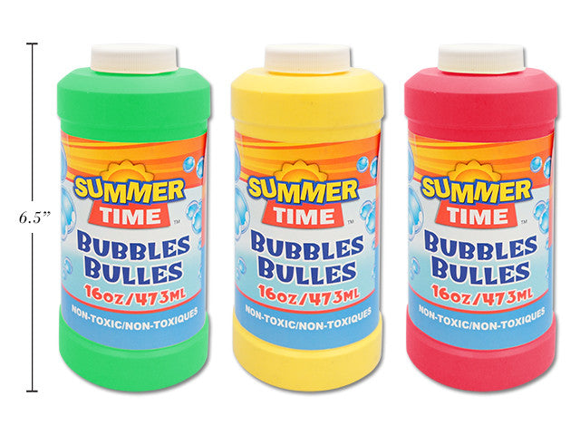 16oz- Bubbles in Coloured Bottles with Wand - Single