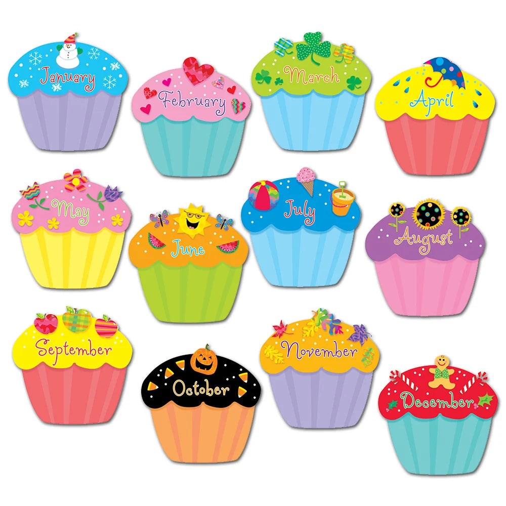 Cupcakes 6" Designer Cut-Outs - 36 Pieces