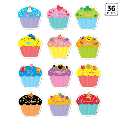 Cupcakes 6" Designer Cut-Outs - 36 Pieces