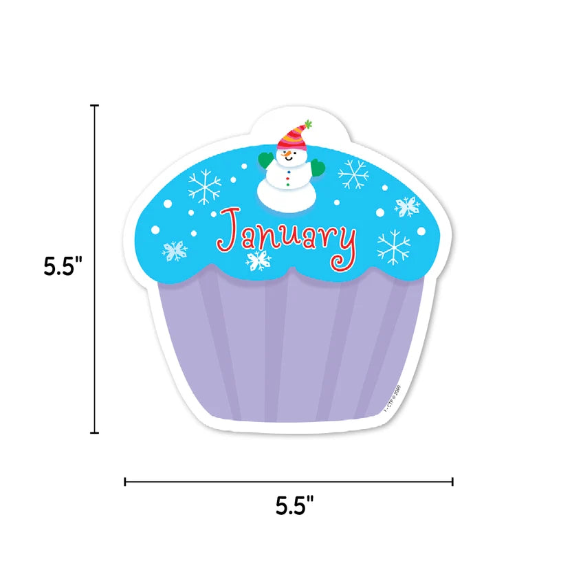 Cupcakes 6" Designer Cut-Outs - 36 Pieces