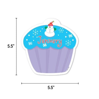 Cupcakes 6" Designer Cut-Outs - 36 Pieces