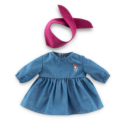 Jeans Dress and Scarf for 12" Doll