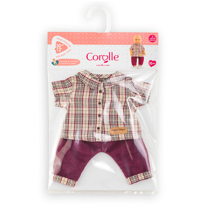 Plaid Shirt & Pants for 12" Doll