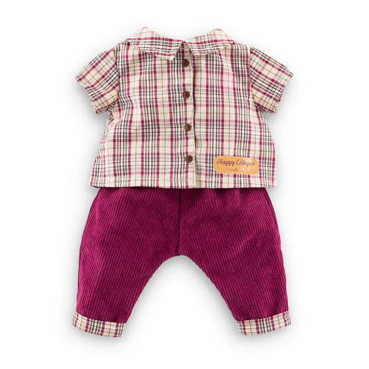 Plaid Shirt & Pants for 12" Doll