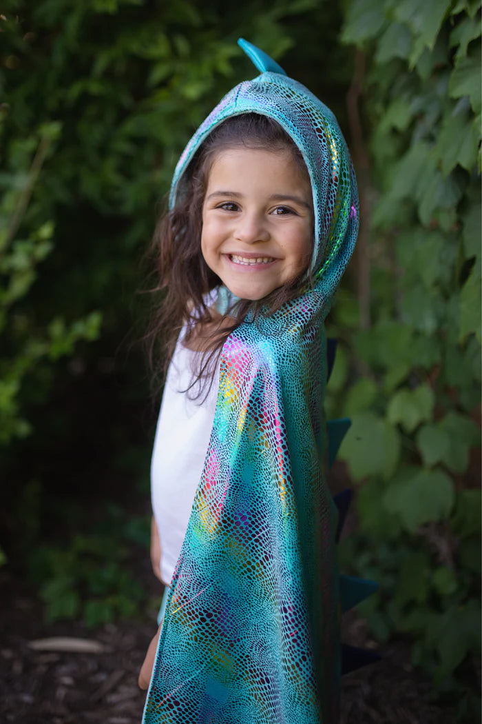 Rainbow Reversible Unicorn Dragon Cape Costume