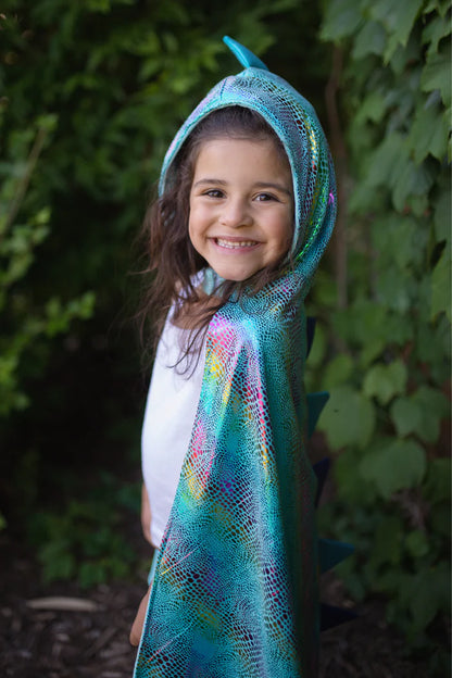 Rainbow Reversible Unicorn Dragon Cape Costume