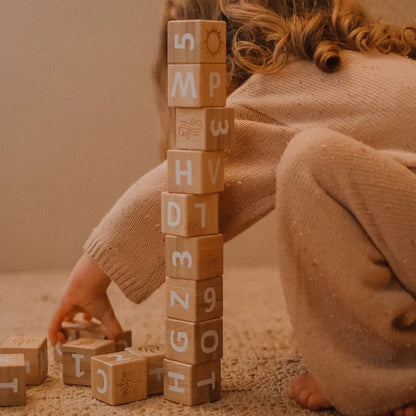ABC Blocks With Numbers - Bamboo