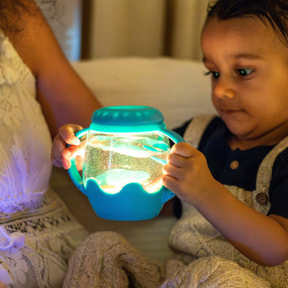 Mini Sensory Play Jar with Silicone Fillers - Blue