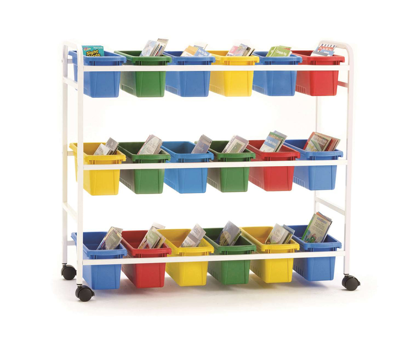 Levelled Reading Book Browser Cart - 18 Bins