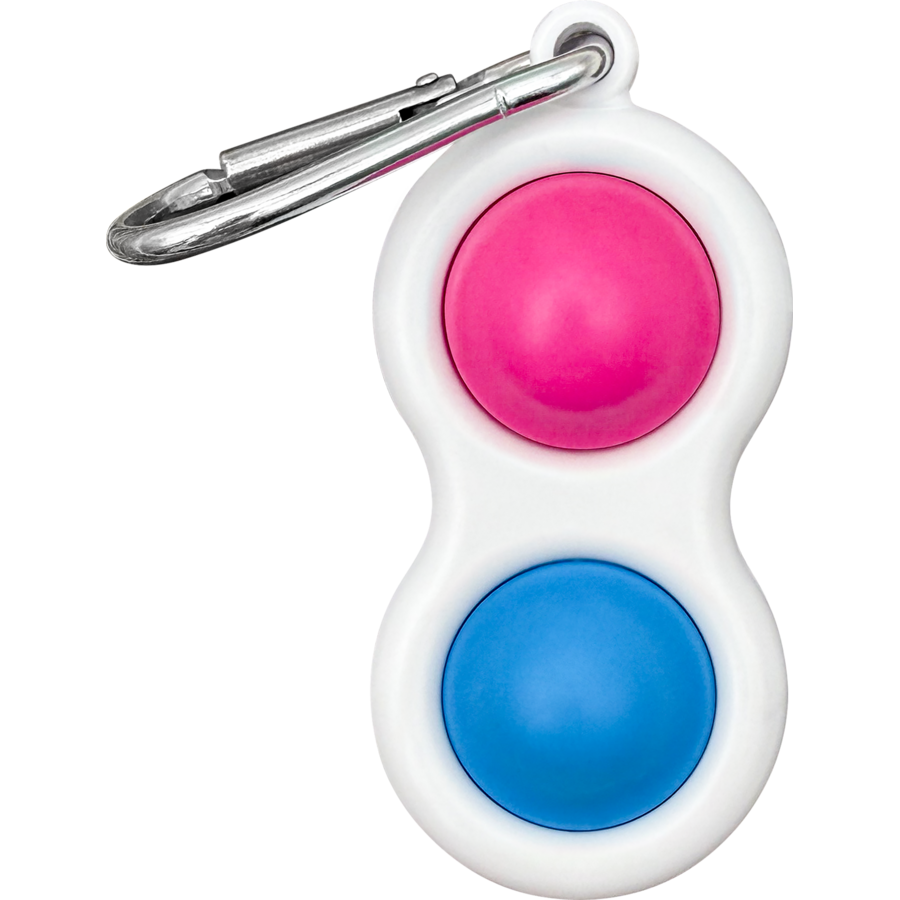 Fidget Popper Keychain - Blue/Pink