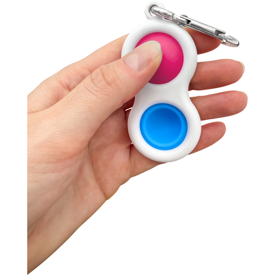 Fidget Popper Keychain - Blue/Pink
