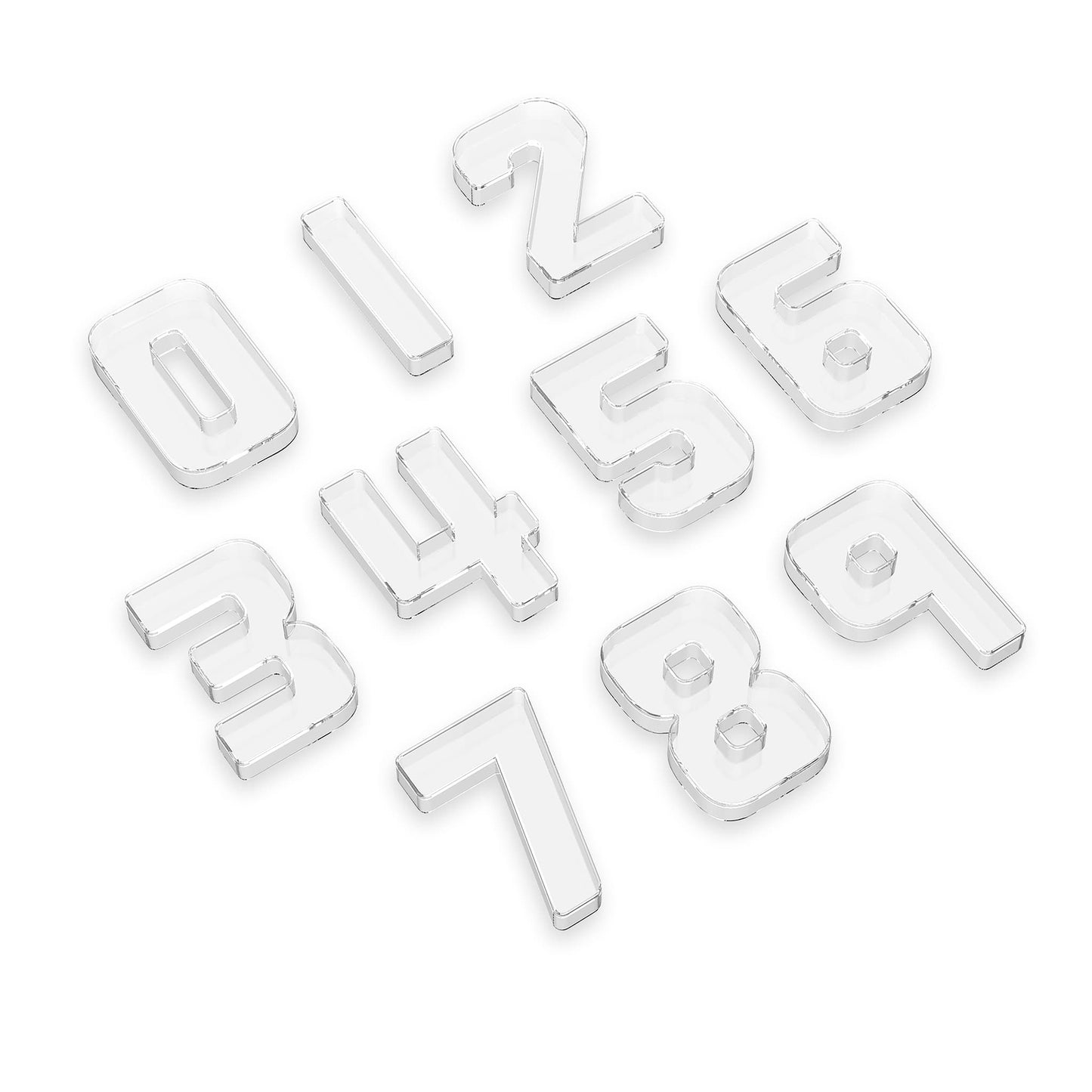 Loose Parts Number Trays - 10 Pieces