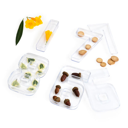 Loose Parts Number Trays - 10 Pieces