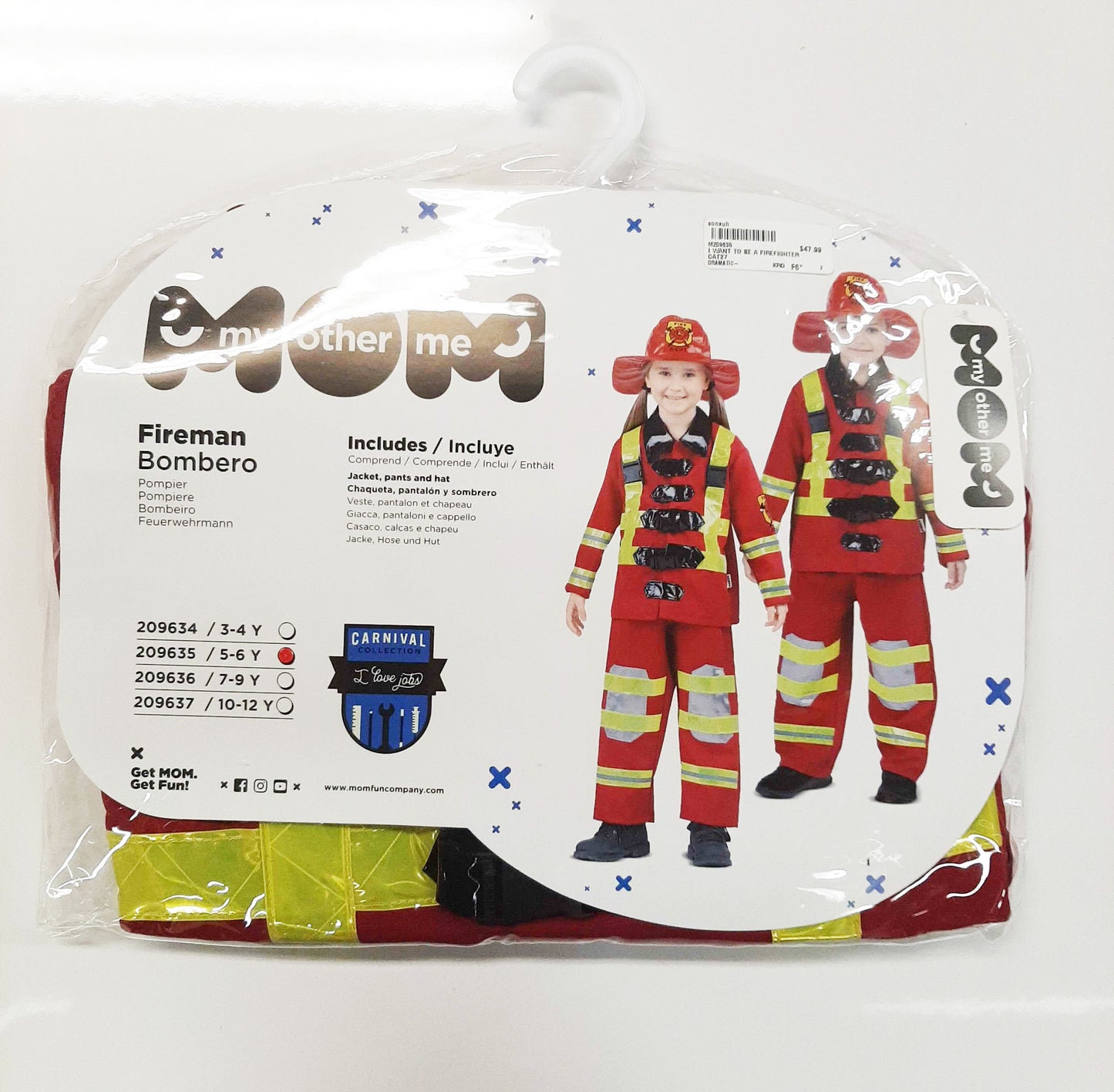 I Want To Be A Firefighter Costume - 5 to 6 years old