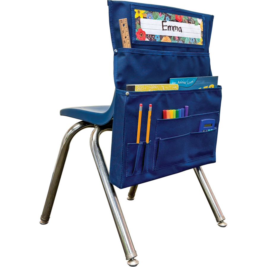 Navy Blue Chair Pocket - For Standard-Sized Chairs