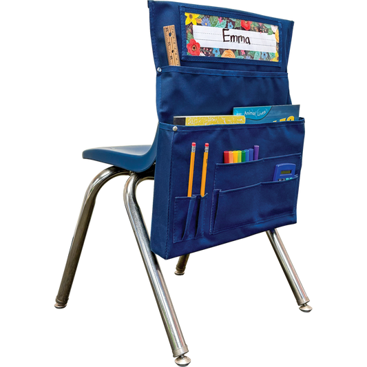 Navy Blue Chair Pocket - For Standard-Sized Chairs