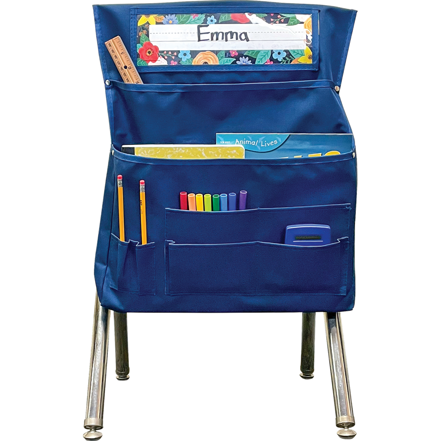 Navy Blue Chair Pocket - For Standard-Sized Chairs