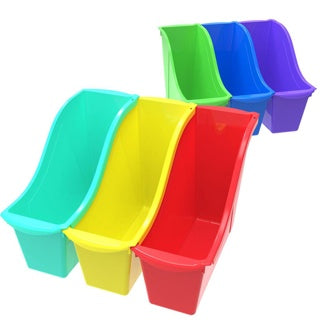 Small Book Bin - Assorted Colours - Set of 6