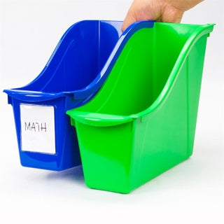 Large Book Bin - Assorted Colours - Set of 6