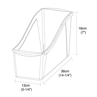 Large Book Bin - Assorted Colours - Set of 6